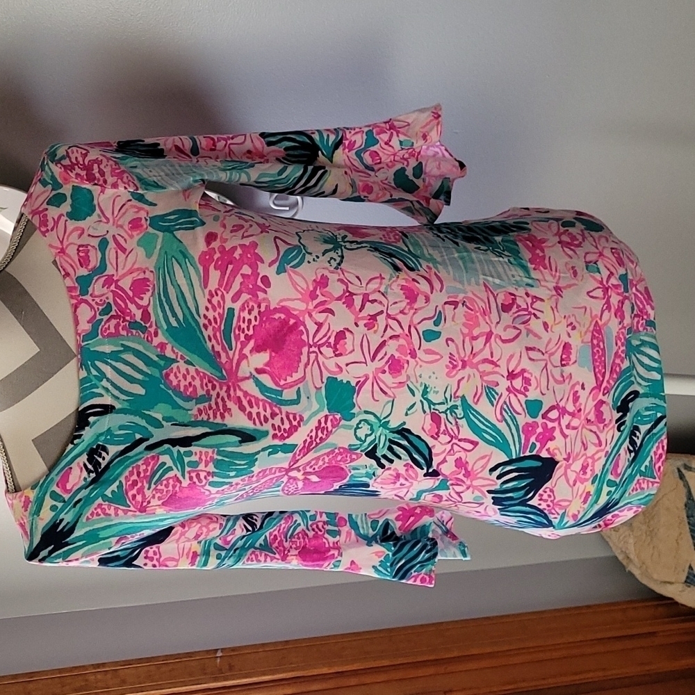 Lilly Pulitzer sz xxs ruffle sleeve shirt WT103